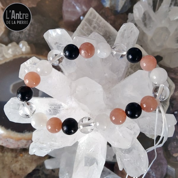 Commande Céline C. - 4 Bracelets avec Différents Minéraux Boules de 8 mm en 17 cm