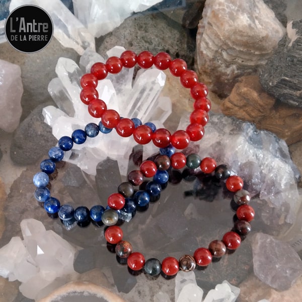 Commande Hélène B. - 3 Bracelets Boules de 8 mm et 10 mm