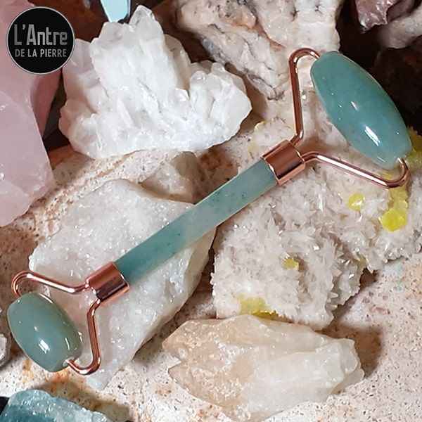 Rouleau de Massage en Aventurine Verte du Brésil