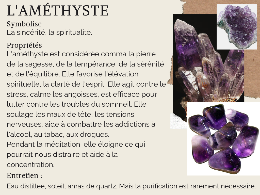L'Améthyste : Une pierre de purification