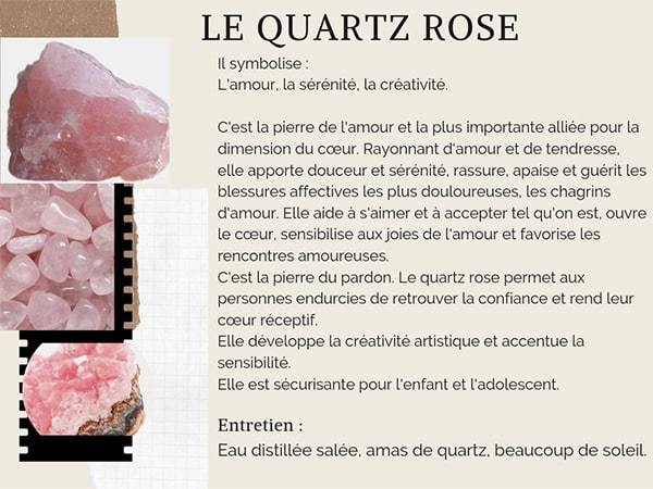 Longues Boucles d'Oreilles Quartz Rose en Forme de Goutte et Crochets en Argent Sterling 925