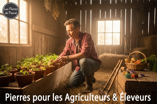 Article de blog "Agriculteurs et Éleveurs : 21 Pierres de Lithothérapie pour Gérer le Stress, l'Ancrage et la Vitalité | Par Pascal Artisan"