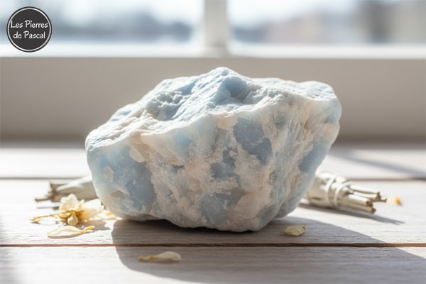 Propriétés, Significations et Vertus de l'Angélite ou Anhydrite Bleue | Par Pascal Artisan