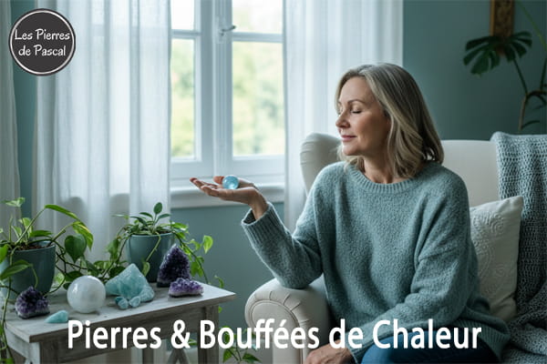 Article de blog "Bouffées de Chaleur : Les Pierres pour Apaiser, Rafraîchir et Retrouver l'Équilibre | Par Pascal Artisan"