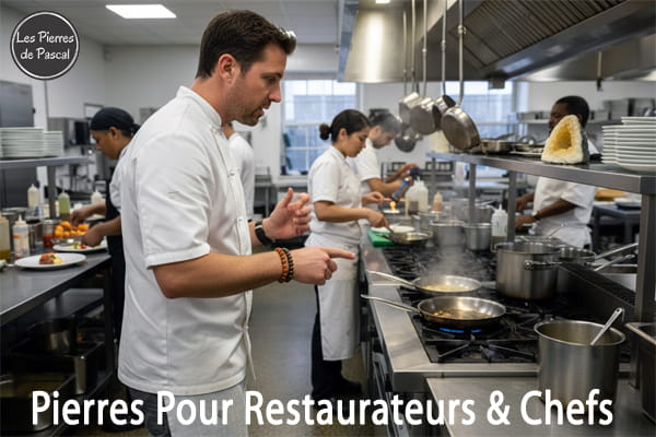 5 Pierres Essentielles pour Restaurateurs, Chefs et Pâtissiers : Endurance, Créativité Culinaire et Gestion du Stress en Cuisine | Par Pascal Artisan