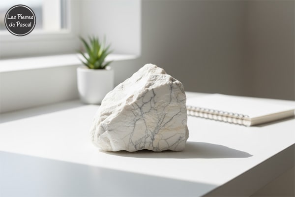 Article de blog "Propriétés, Significations et Vertus de la Howlite Blanche | Par Pascal Artisan"