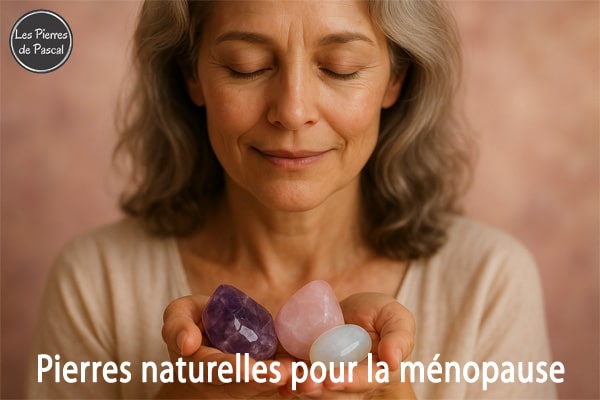 Article blog "Pierres Naturelles pour la Ménopause : 20 Pierres pour Soulager Naturellement les Symptômes | Par Pascal Artisan"