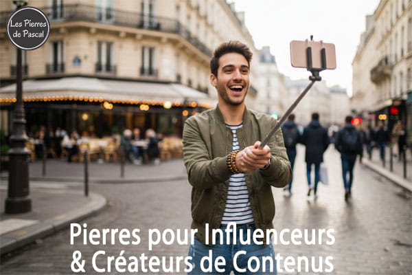 6 Pierres Essentielles pour Influenceurs et Créateurs de Contenu : Protection, Confiance et Créativité Face à l'Exposition Publique | Par Pascal Artisan