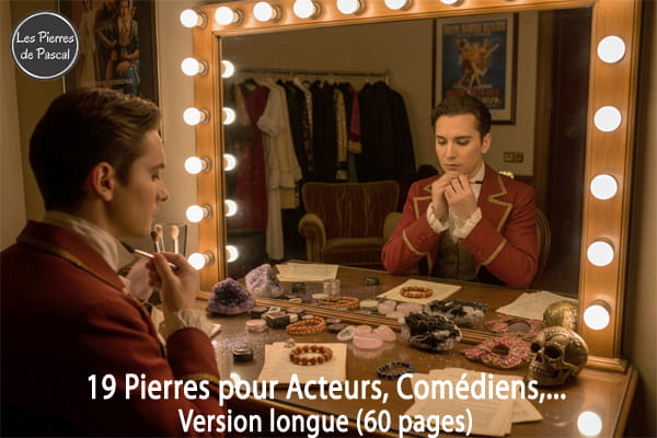 Article long de blog "19 Pierres pour Comédiens et Acteurs : Guide de Lithothérapie pour les Arts de la Scène | Par Pascal Artisan"