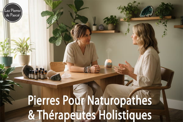 Article de blog "6 Pierres Essentielles pour Naturopathes et Thérapeutes Holistiques : Intuition, Protection Énergétique et Écoute Bienveillante | Par Pascal Artisan"