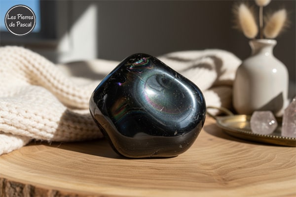 Propriétés, Significations et Vertus de L'Obsidienne Œil Céleste ou Arc en Ciel | Par Pascal Artisan