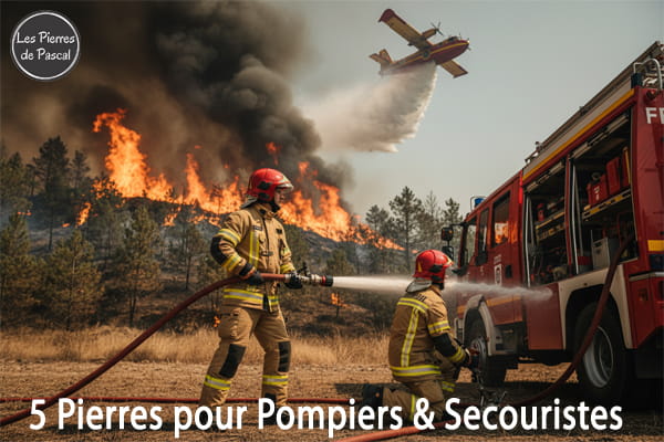 Article de blog "5 Pierres Essentielles pour Pompiers et Secouristes : Courage, Protection et Récupération Post-Traumatique | Par Pascal Artisan"