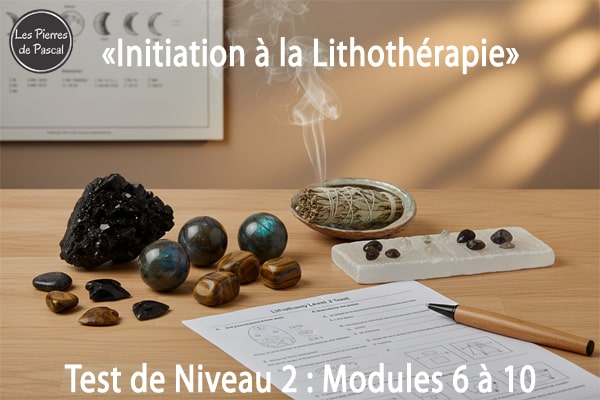 Test de Niveau 2 : Évaluez Vos Connaissances Modules 6 à 10 - Formation Initiation à la Lithothérapie | Par Pascal Artisan