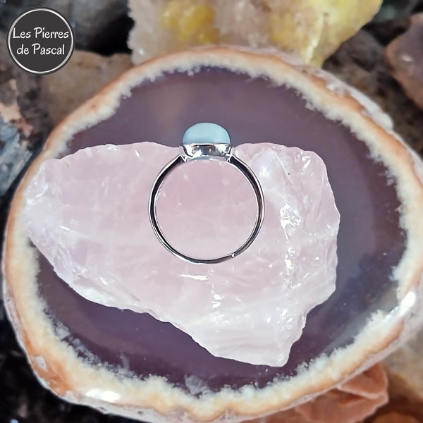 Bague Aigue-Marine Ronde