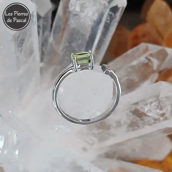 Bague Argent Péridot