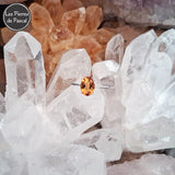 Bague avec une Citrine Facettée du Brésil, Argent Sterling 925 en 4 Tailles sur une druse