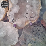Commande Sophie W. - Boucles d'Oreilles Améthyste Brésil 6 mm et Dormeuses en Acier