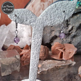 Commande Sophie W. - Boucles d'Oreilles Améthyste Brésil 6 mm et Dormeuses en Acier