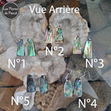 5 Paires de Larges Boucles d'Oreilles en Ormeau de Nouvelle Zélande et Crochets en Acier 304 vue arrière