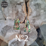 Paires de Larges Boucles d'Oreilles en Ormeau de Nouvelle Zélande et Crochets en Acier 304 N°2