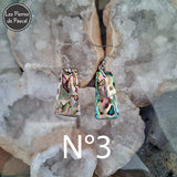 Paires de Larges Boucles d'Oreilles en Ormeau de Nouvelle Zélande et Crochets en Acier 304 N°3