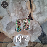 Paires de Larges Boucles d'Oreilles en Ormeau de Nouvelle Zélande et Crochets en Acier 304 N°4