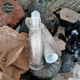 Mini Bouteille avec Applicateur pour Huile Essentielle avec du Cristal de Roche