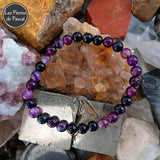 Bracelet Agate Violette de 6 mm