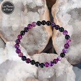 Bracelet agate violette