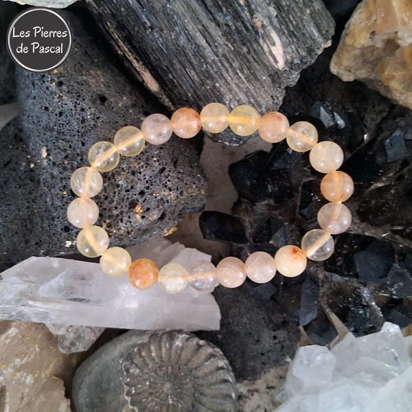 Bracelet Fluorine ou Fluorite Jaune de Mongolie Grade A de 8 mm