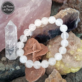 Bracelet en Jade Blanc de Birmanie Grade A Boules de 10 mm