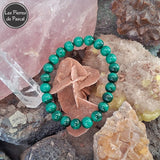 Nouveau Bracelet en Malachite Claire du Congo de 8 mm de Grade A+ | Arthrose