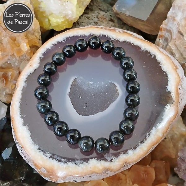 Bracelet en Obsidienne Noire de 8 mm