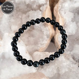 bracelet pierre de 6 mm en obsidienne noire