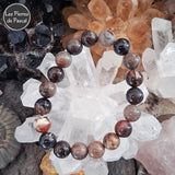 Bracelet en Bois Pétrifié (Bois Fossilisé, Bois Silicifié ou Xyloïde) des États-Unis Boules de 10 mm et de Grade A+