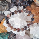 Bracelet en Bois Fossilisé des États-Unis Boules de 10 mm et de Grade A+