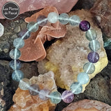 Bracelet en Fluorine ou Fluorite Boules de 10 mm