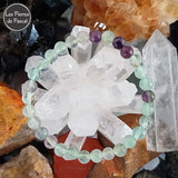 Mon Bracelet en Fluorine ou Fluorite Multicolore du Pérou de Grade A Boules de 6 mm