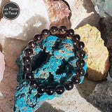 Bracelet Pierres de Quartz Fumé ou Enfumé ou Morion du Brésil de Qualité A et de 7,8 mm