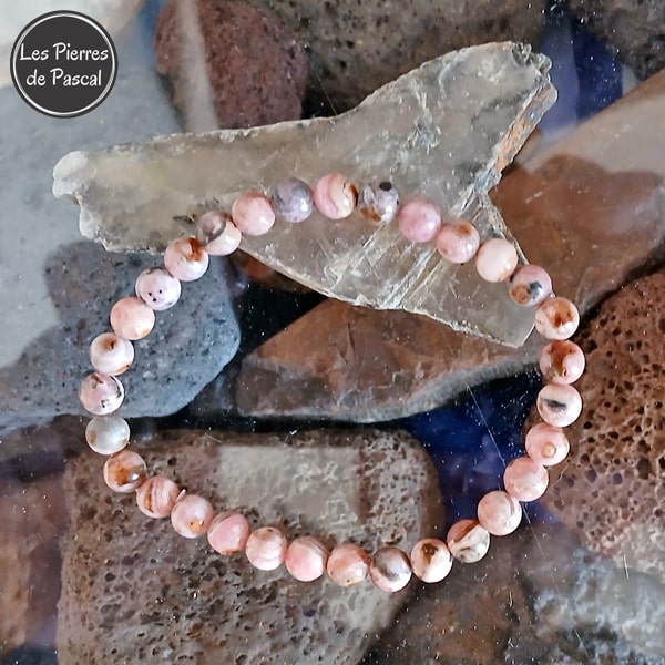 Bracelet en Rhodochrosite Grade 2A de 6 mm