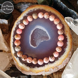 Bracelet en Rhodochrosite du Venezuela 2A Boules 8 mm