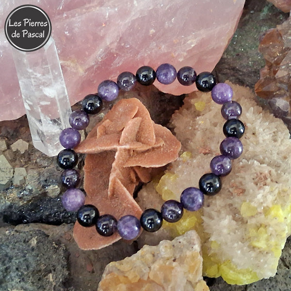 Le Bracelet Anti-Anxiété 3 Pierres de 8 mm : "Votre Allié au Quotidien" Bracelet Trio de Base Anxiété Protection et Ancrage