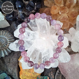 Bracelet en Lépidolite de Madagascar Grade AB Boules de 8 mm