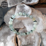 Bracelet en Prehnite d'Afrique du Sud de Grade A+ Boules de 10 mm