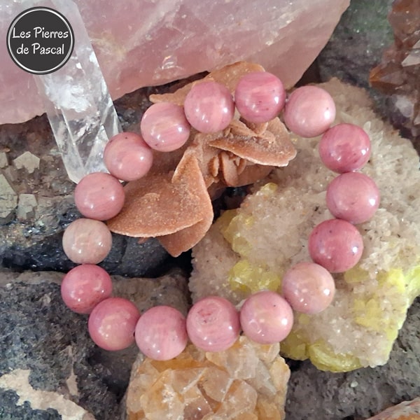 Bracelet Rhodonite d'Australie de 12 mm