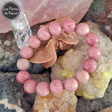 Bracelet Rhodonite d'Australie de 12 mm