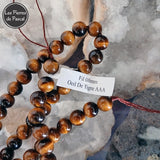 Perles œil de tigre 8 mm 3A