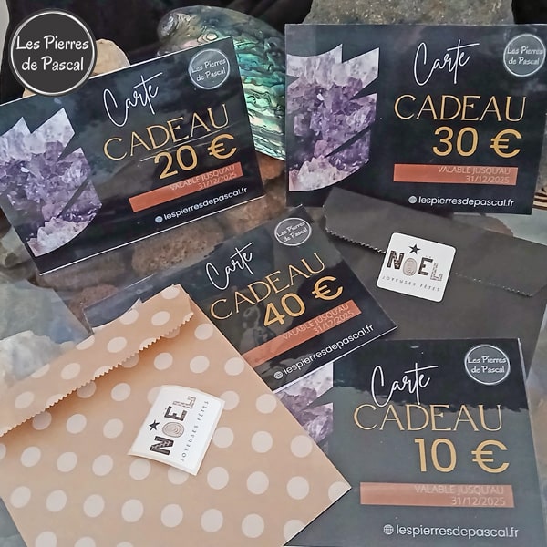 Cartes Cadeaux Site E-Commerce "Les Pierres de Pascal"