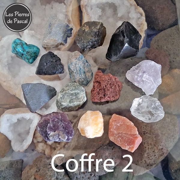 2ème Coffre avec 14 Minéraux Bruts N°2