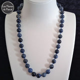 Commande Olga R. - 2 Bracelet et 1 Collier à Nœuds Dumortiérite De Namibie Grade 2A Boules de 10 mm Longueur 50 cm